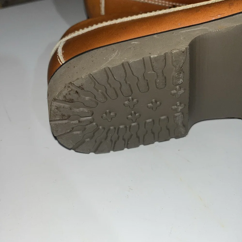 Old Stock JCPenney Leather Vintage Kids Shoes Toddler‎ Brown Oxfords 3.5 D
